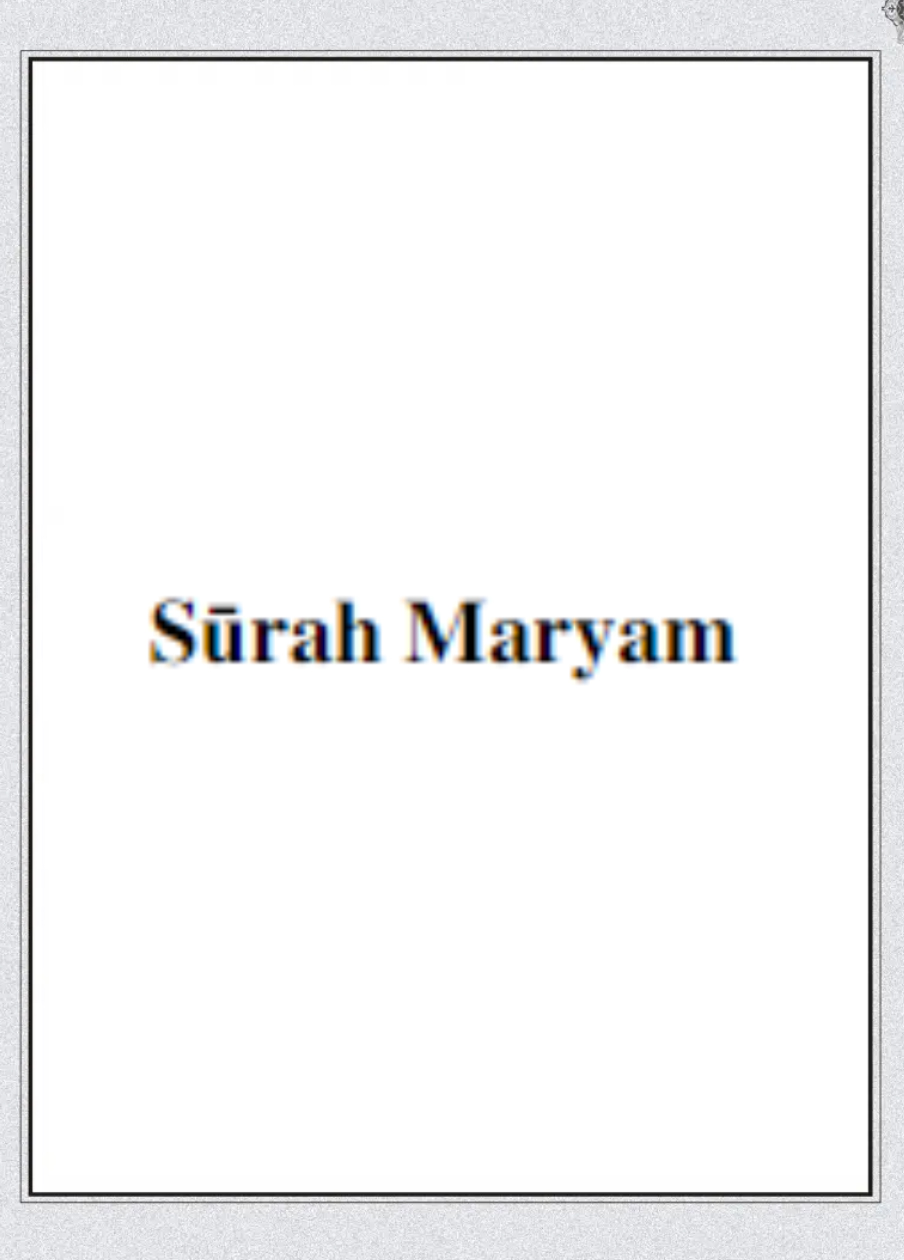 Surah Maryam Tadabbur i Quran - Vol. 4 Thumb